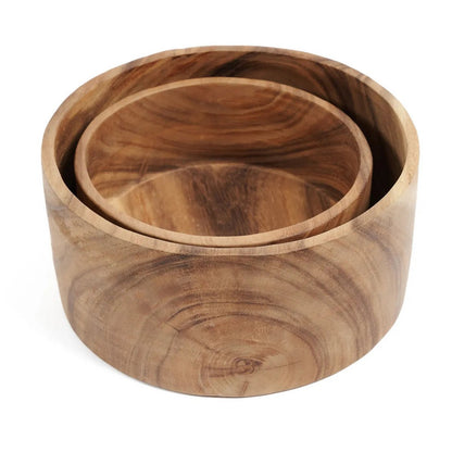 Suartræ salatskål M, 20 cm – rund naturtræ