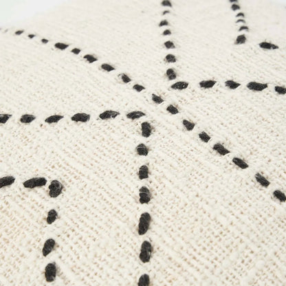 Cotton cushion cover 50×50 cm – natural black tribal, Indonesia