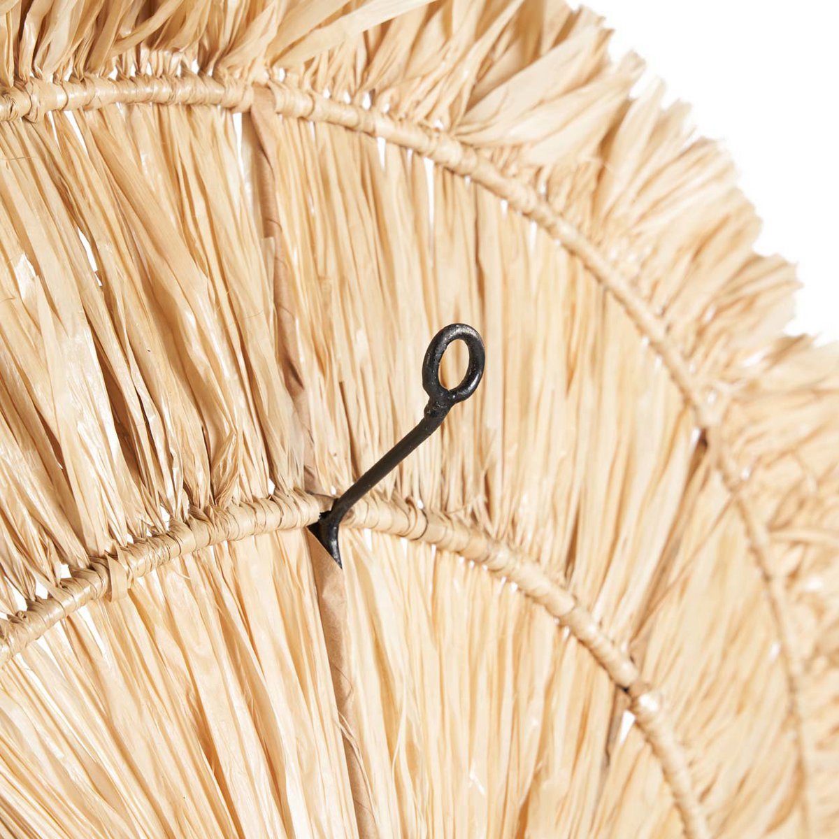 Vægophæng i sisal 60 cm – rundt vægpynt, natur