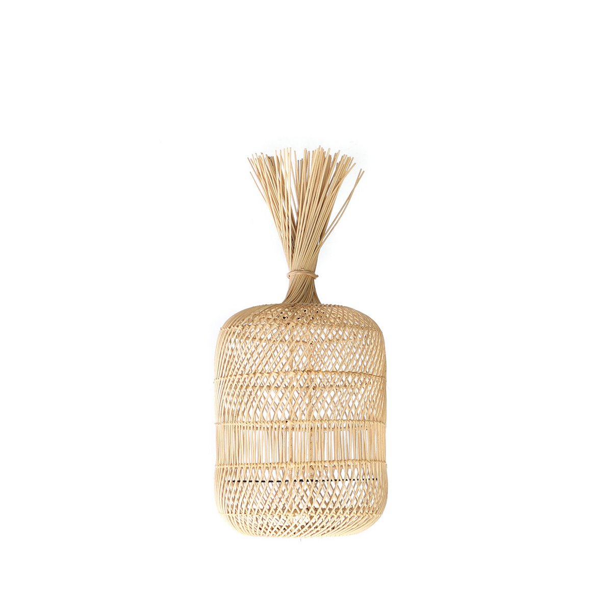 Rattan gulvlampeskærm 22 cm - Dumpling, beige, kun skærm