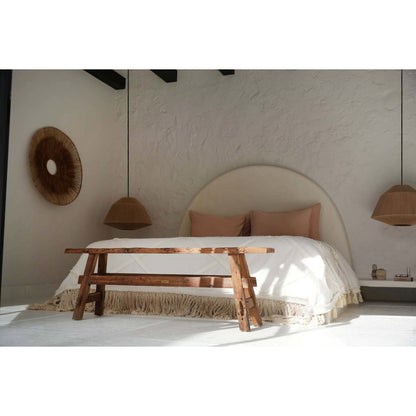 Cotton bed throw - Natural