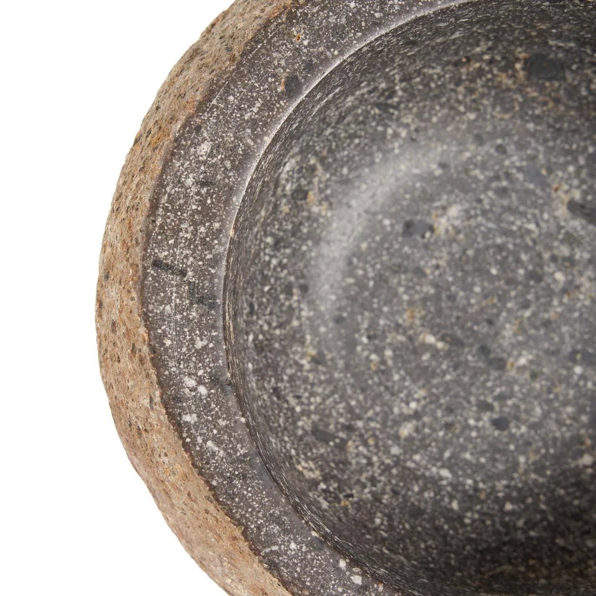 Flodstensskål, sort - 14 cm rund
