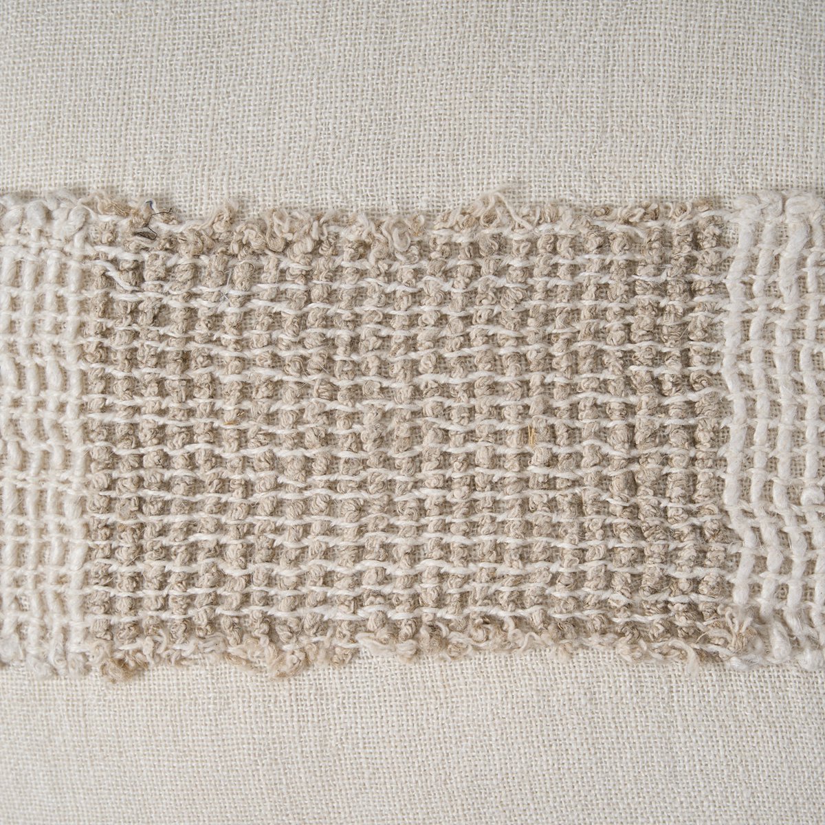 Pudebetræk i hør, hvid natur - 50×50 cm