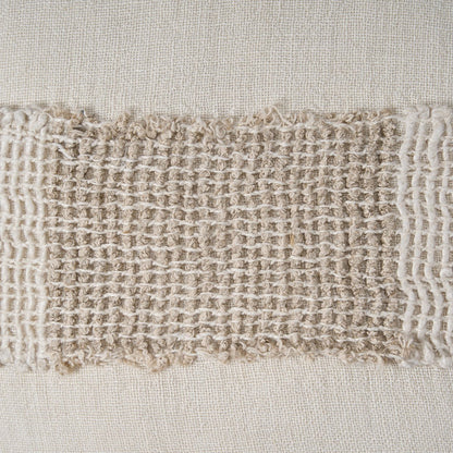 Pudebetræk i hør, hvid natur - 50×50 cm