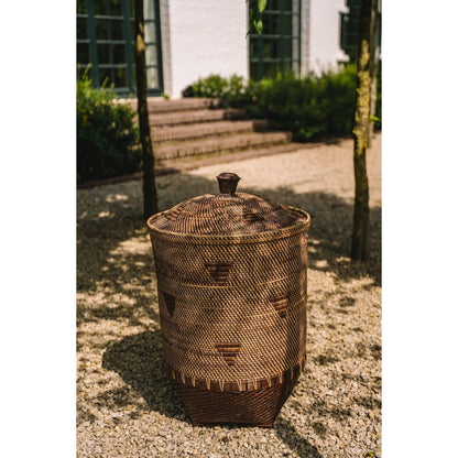 Rattan laundry basket 50 × 90 cm XL - natural brown