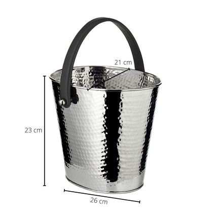 Stainless steel champagne cooler Gavin, hammered, 26 × 21 cm