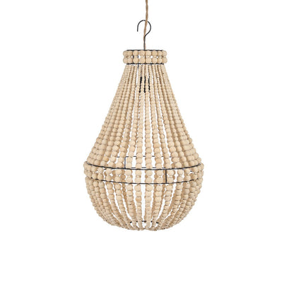 Kronleuchter Eisen 40 × 73 cm - Naturfinish, Indonesien