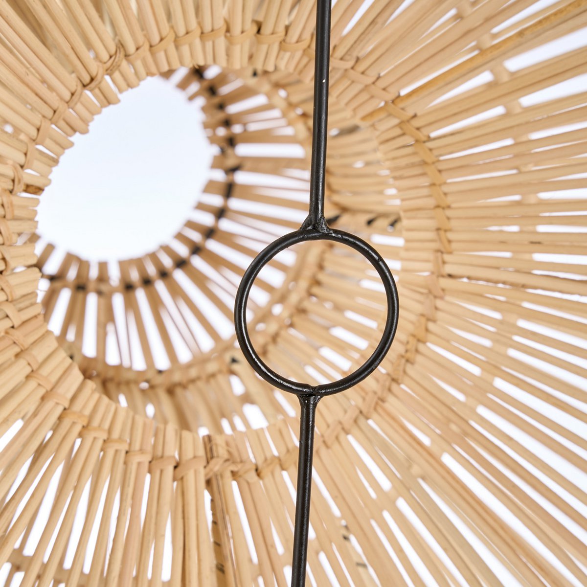 Pendellampe i rattan, 84 cm - naturlig matcha-piskeris