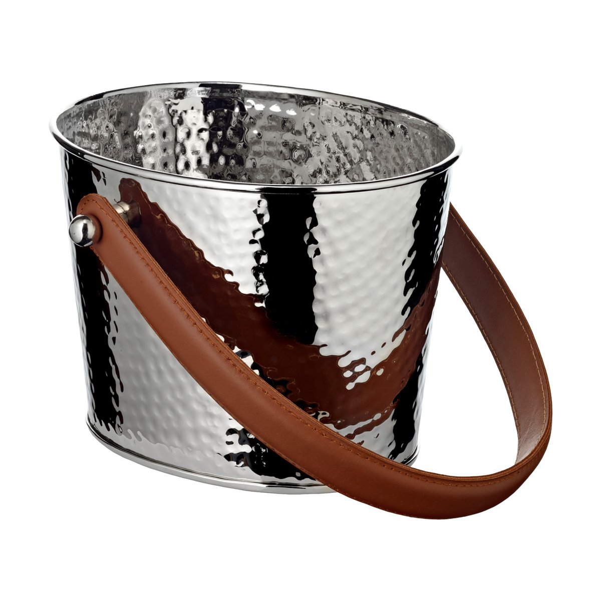 Stainless steel champagne cooler Gavin, hammered, 23 cm