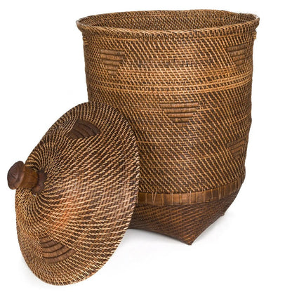 Rattan laundry basket 50 × 90 cm XL - natural brown