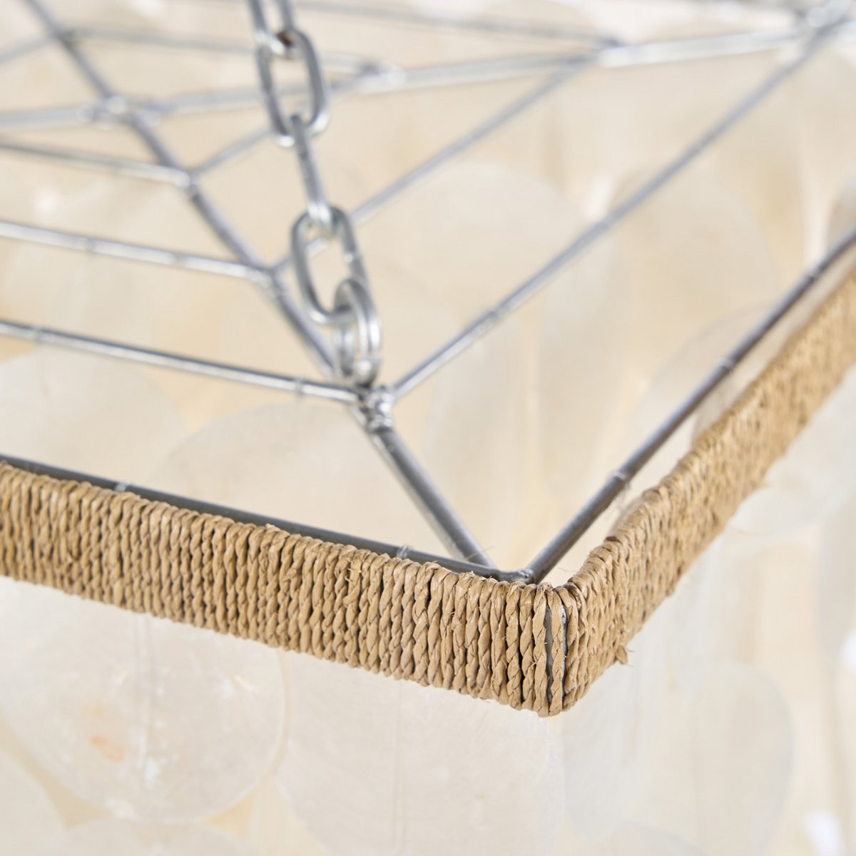Jernlysekrone 40 × 85 cm - naturlig finish, Indonesien