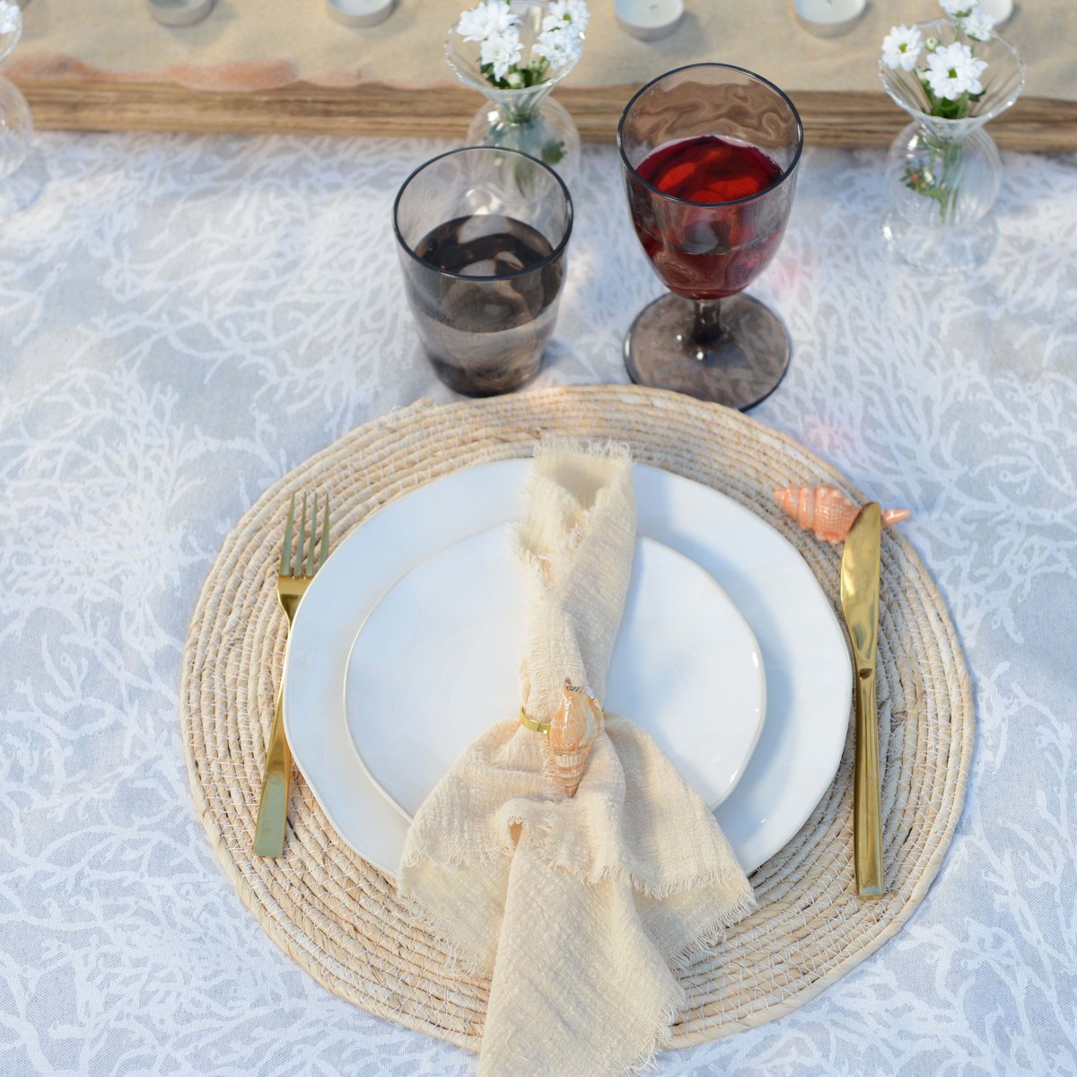 Porcelain dinner plate Rosa, white, 27cm