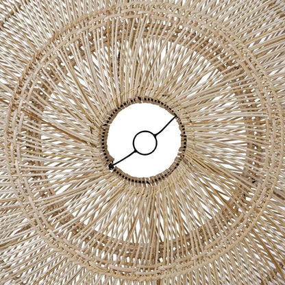 Rattan pendant shade 110 cm L - beige, ribbed weave