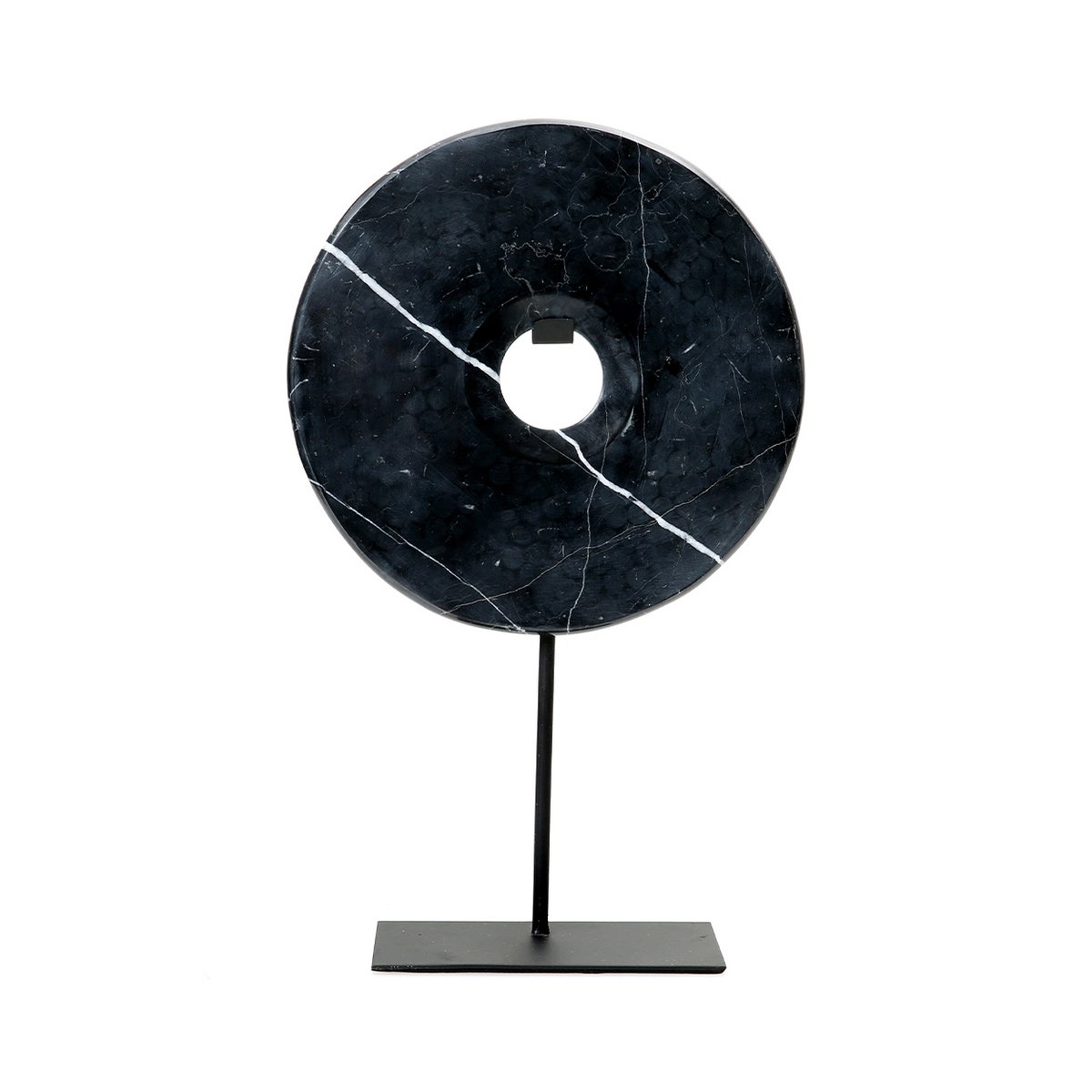 Marmorscheibe, schwarz, auf Ständer 25 × 40 cm – groß