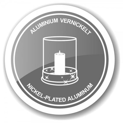 Aluminium lantern Kingston with antler design - 15 cm