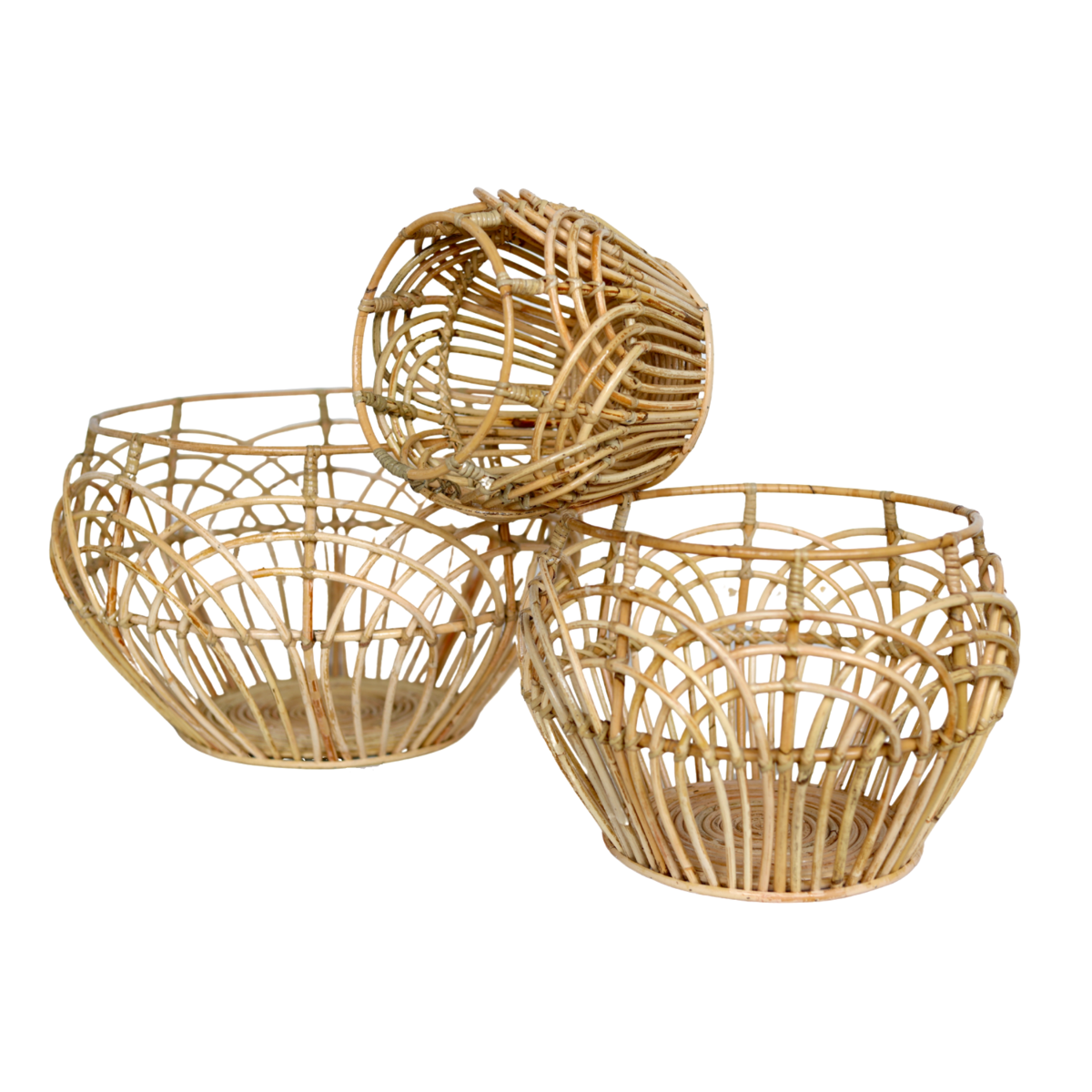 Rattan storage basket RAHINA M – 40 cm diameter