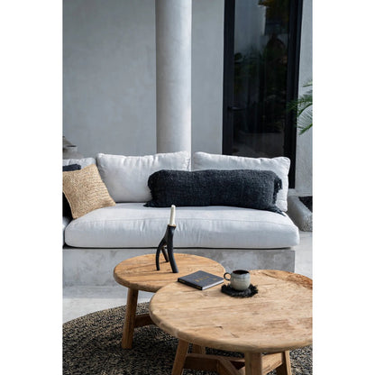 Cotton cushion cover 35×100 cm - black navy, made in India