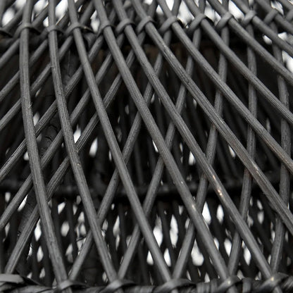 Black rattan cloud pendant shade 60 cm - handwoven