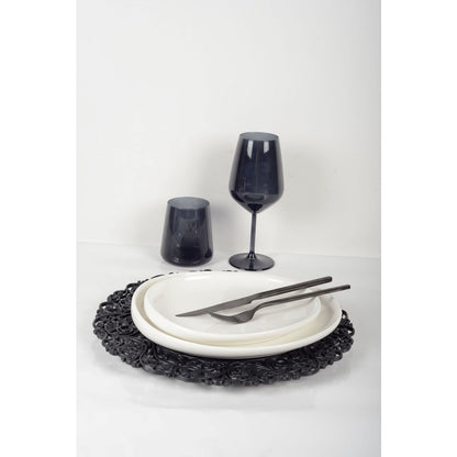 Schwarze Weingläser - 6er Set