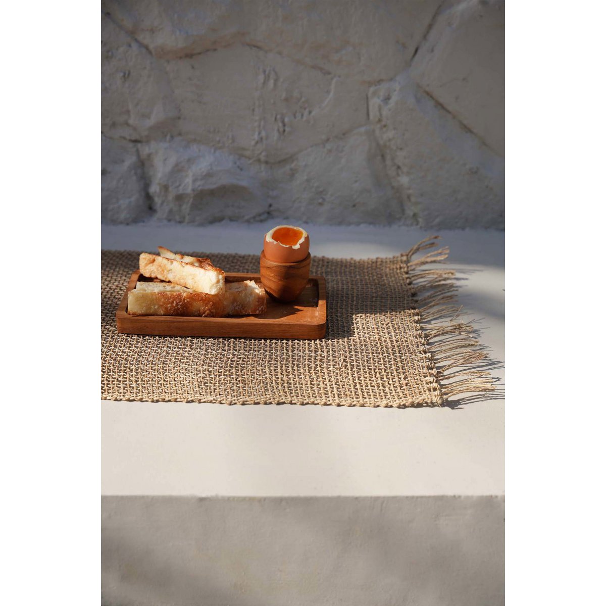 Wood serving tray 20×11 cm - natural finish