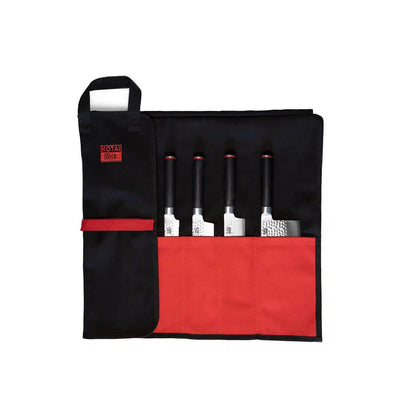 Baumwoll-Messertasche zum Aufrollen, 7 Fächer