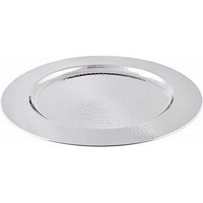 Gehämmerte Stahl-Platzteller, 2er-Set, Ø35 cm