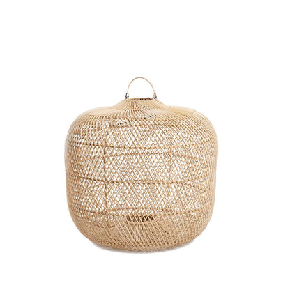 Rattan pendelskærm 48 cm – håndflettet, Indonesien