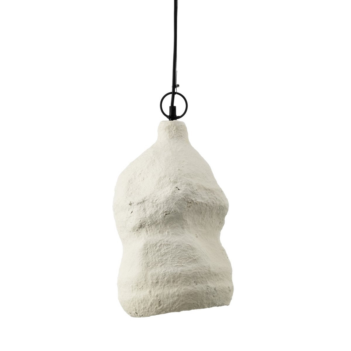 Papiermaché-Anhänger, weiß, klein – handgemacht