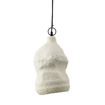 Papiermaché-Anhänger, weiß, klein – handgemacht