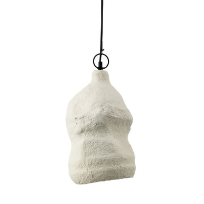 Papiermaché-Anhänger, weiß, klein – handgemacht