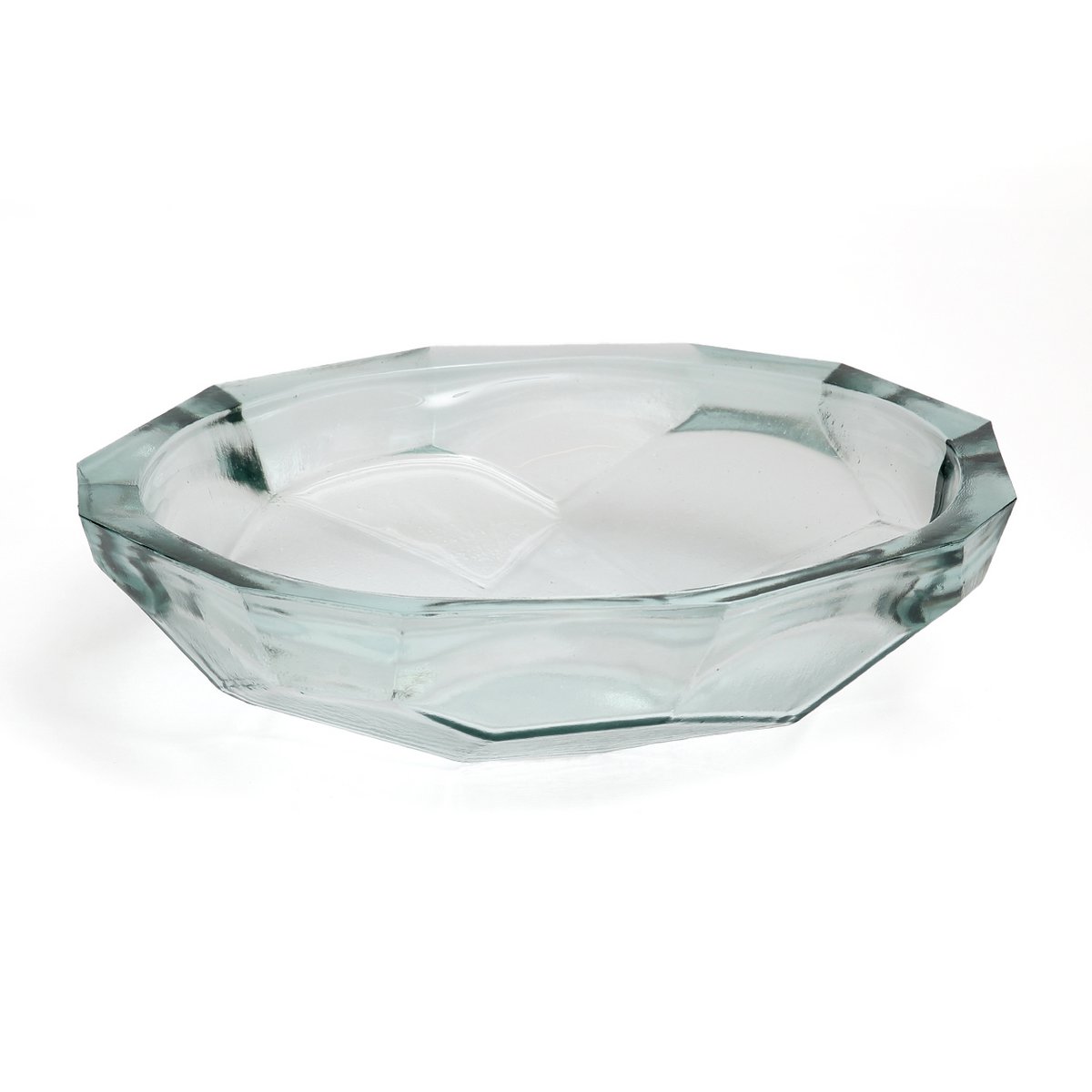 Blå origami glasskål stor 34 cm - produceret i Spanien