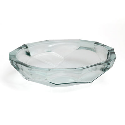 Blå origami glasskål stor 34 cm - produceret i Spanien