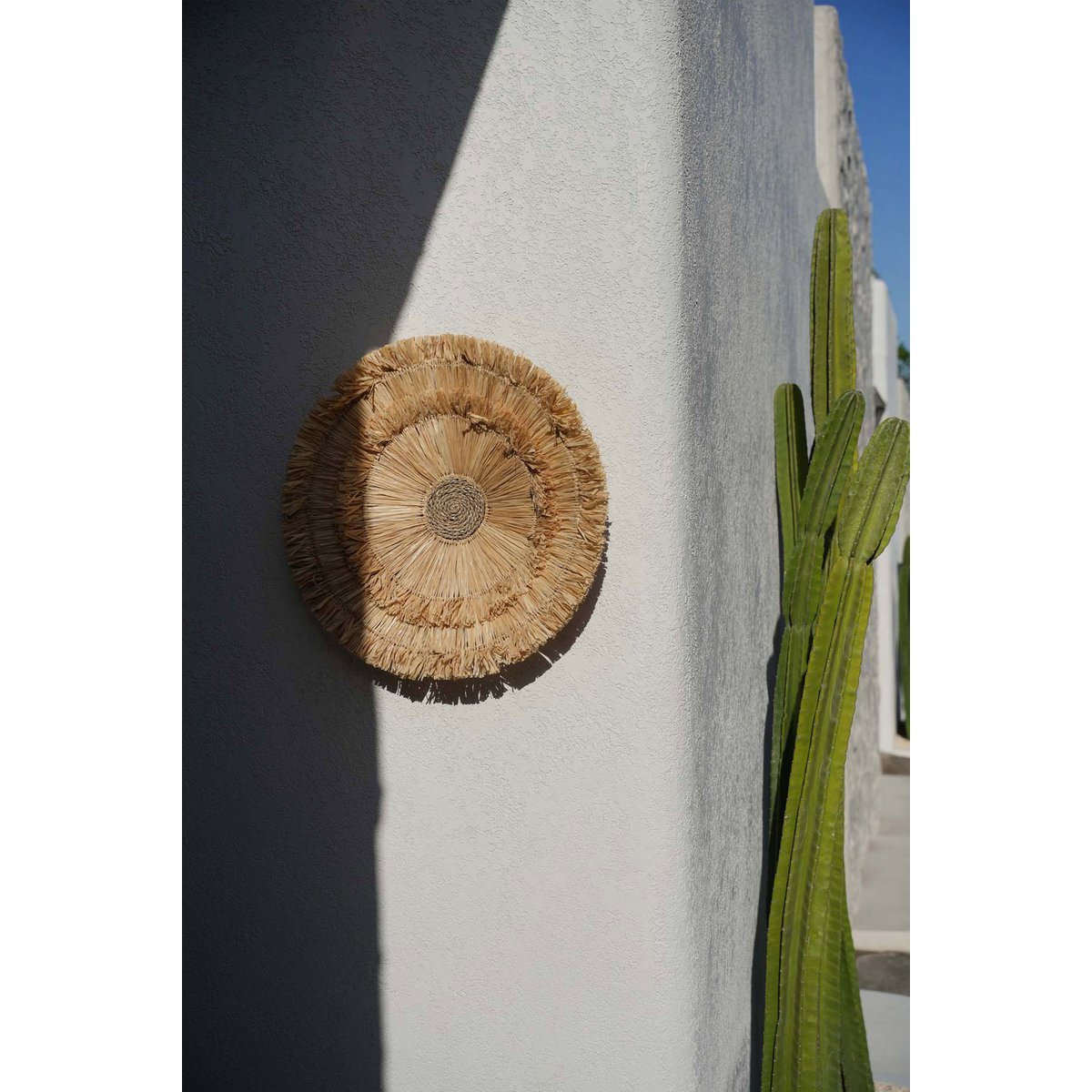 Vægophæng i sisal 60 cm – rundt vægpynt, natur