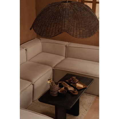 Brødtallerken i teaktræ, 45 cm - natur