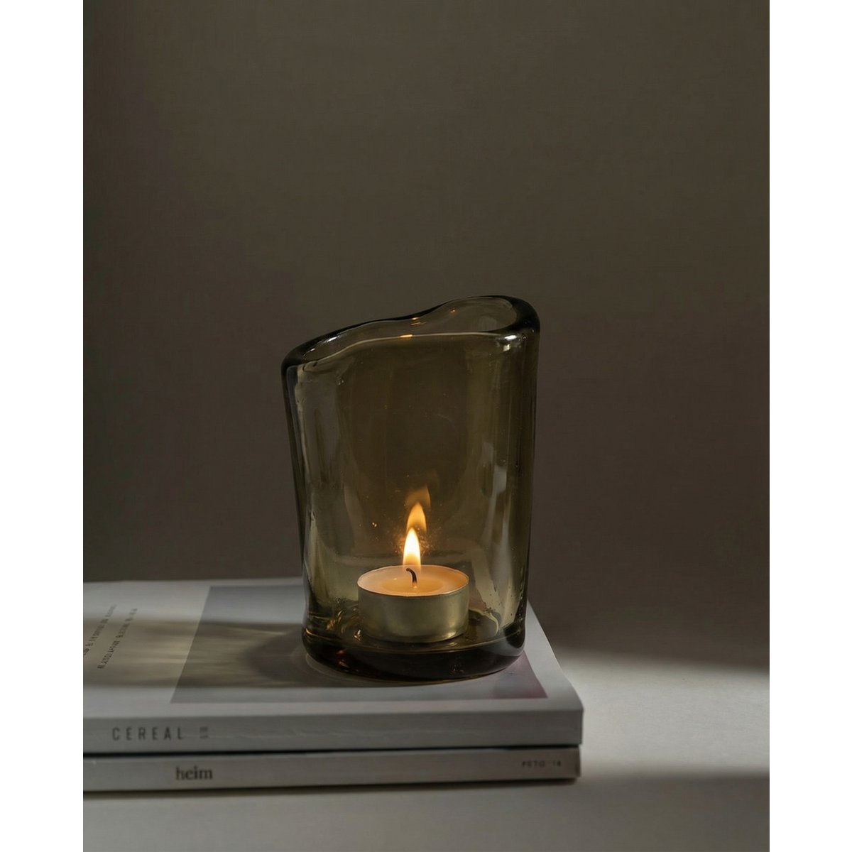 Glasstage, koks lavasten - 16 cm
