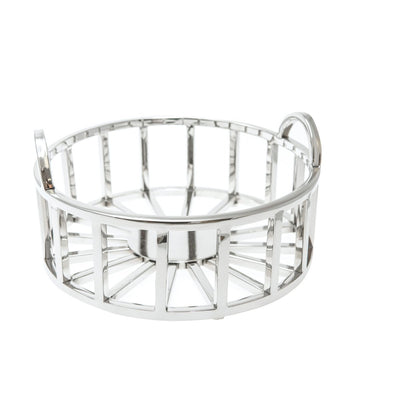 Edelstahl-Obstschale, 28 cm - silber