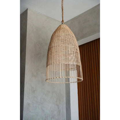 Rattan-Pendelleuchte, Kuppelschirm – M, 60 cm