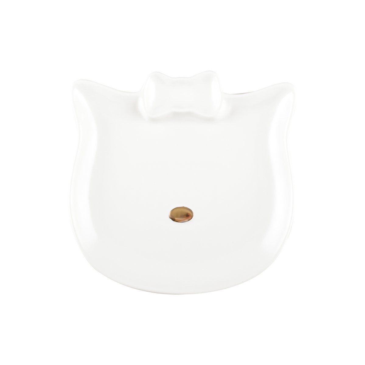 Ceramic cat dessert plate with gold nose 18cm