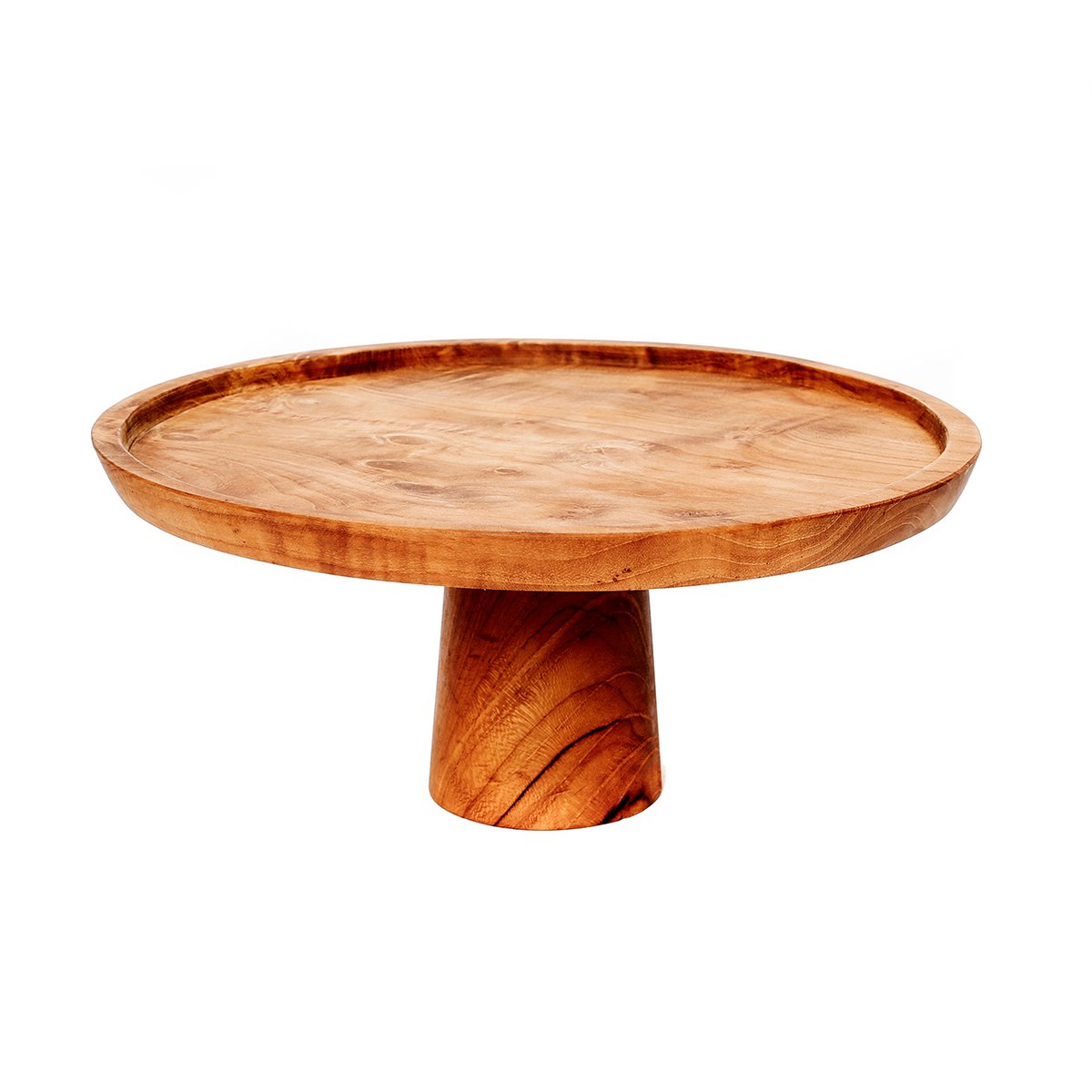 Kagefad i teak, 28 cm - stort