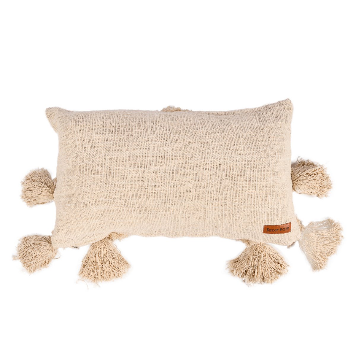 Pudebetræk i bomuld 35×60 cm – beige, fremstillet i Indonesien