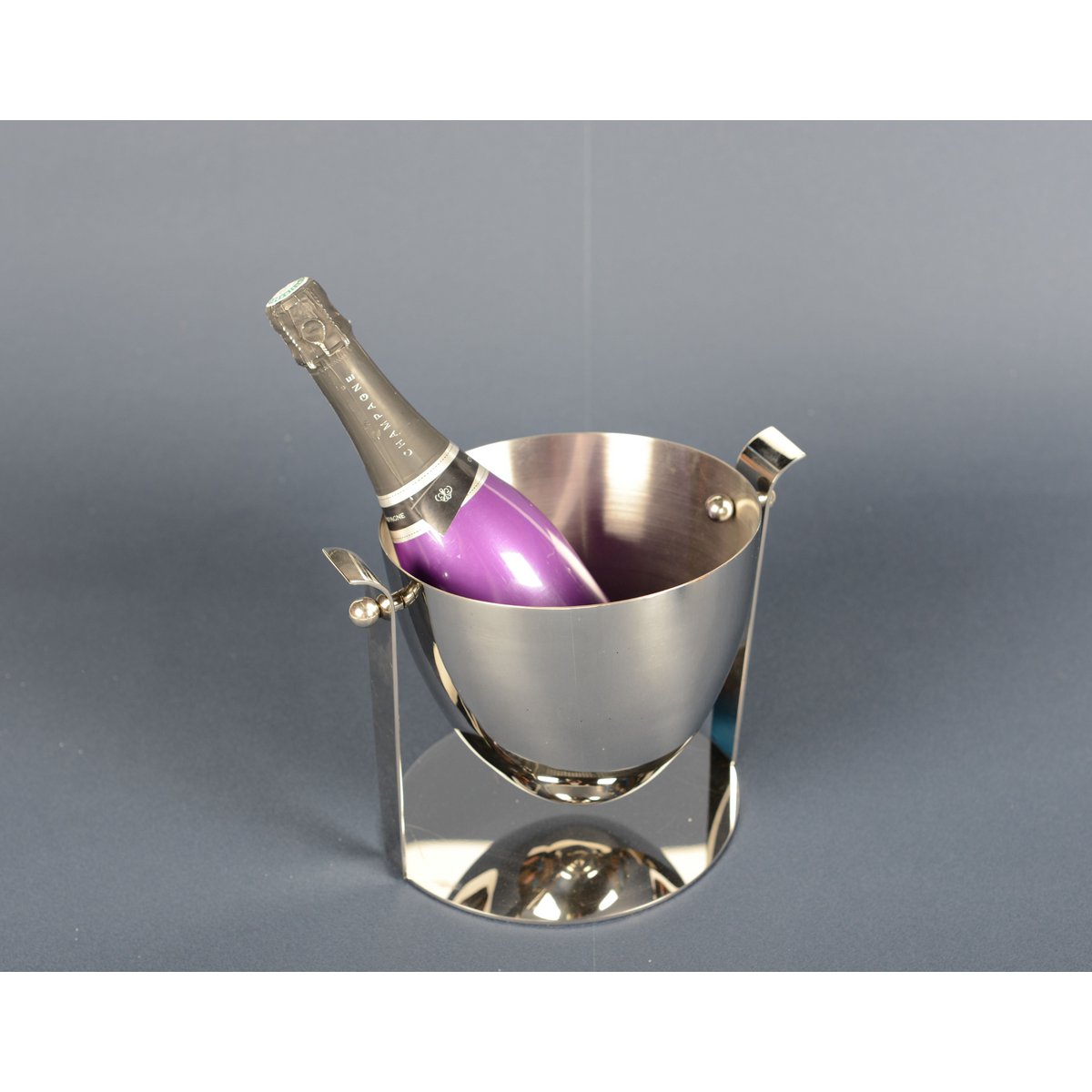 Champagnekøler i metal, 26,5 × 20 × 21 cm - sølv
