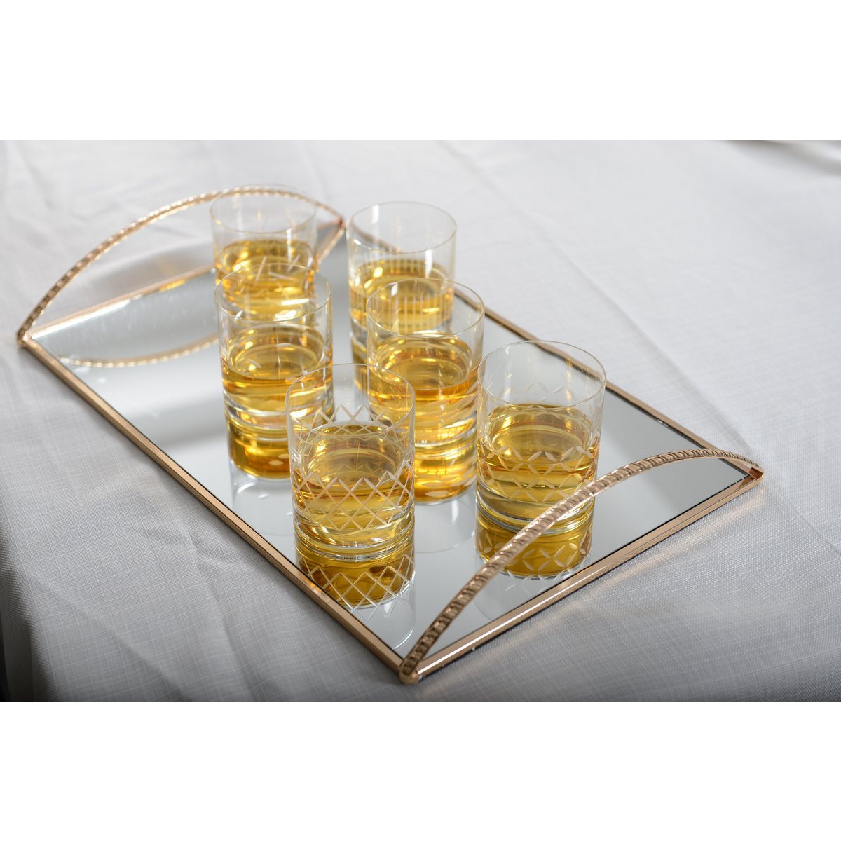 Whiskyglas, sæt med 6 - krystal, 280 ml