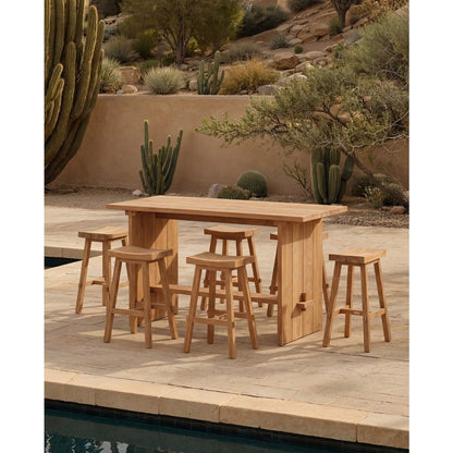 Teak bar stool, 47 × 75 cm - Outdoor