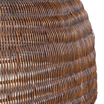 Dome pendel, XL – mørk valnøddefarvet rattan