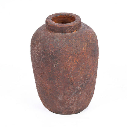 Terrakotta vase, lille - bordeaux håndlavet