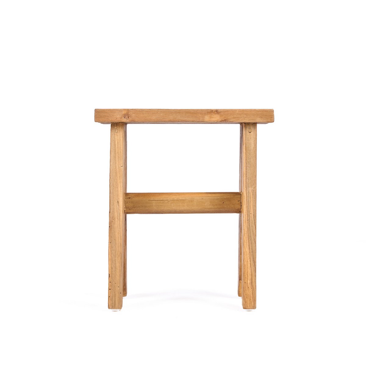 Teakhocker mit stabilen Beinen - 40 cm