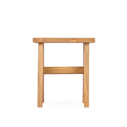 Teakhocker mit stabilen Beinen - 40 cm