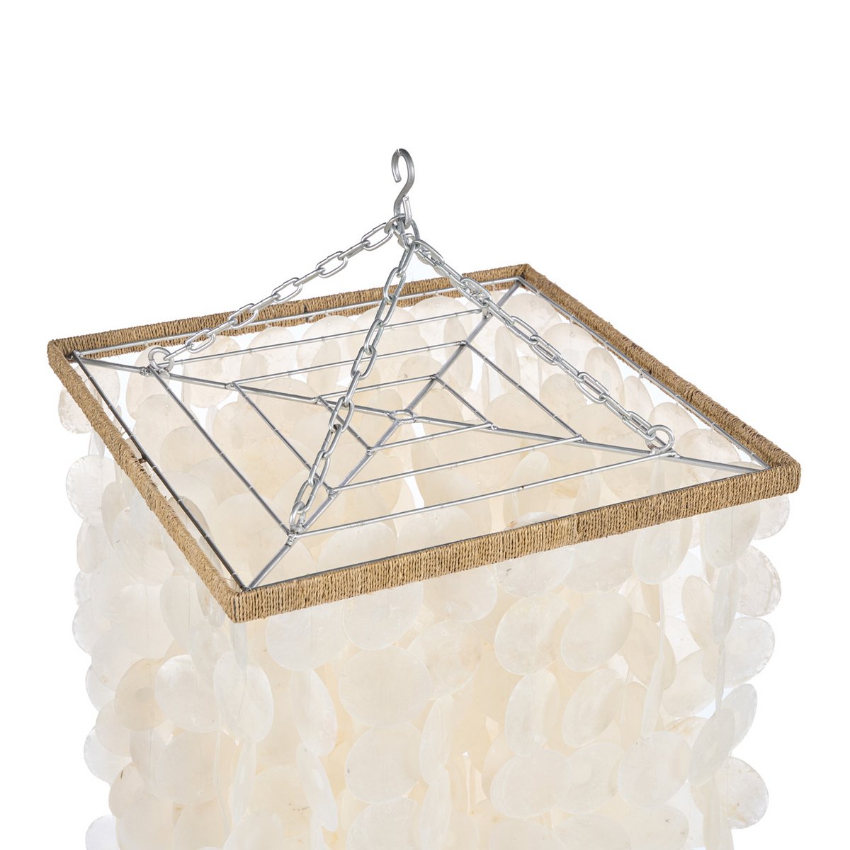 Jernlysekrone 40 × 85 cm - naturlig finish, Indonesien