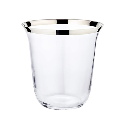 Toby hand-blown crystal champagne cooler, silver-plated, 23 cm
