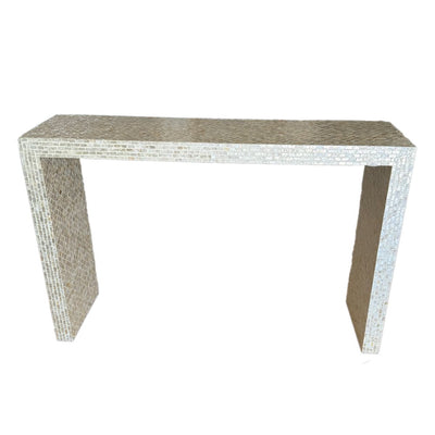 Perlmuttweißer Konsolentisch 116 × 30 × 77 cm – Hergestellt in Vietnam
